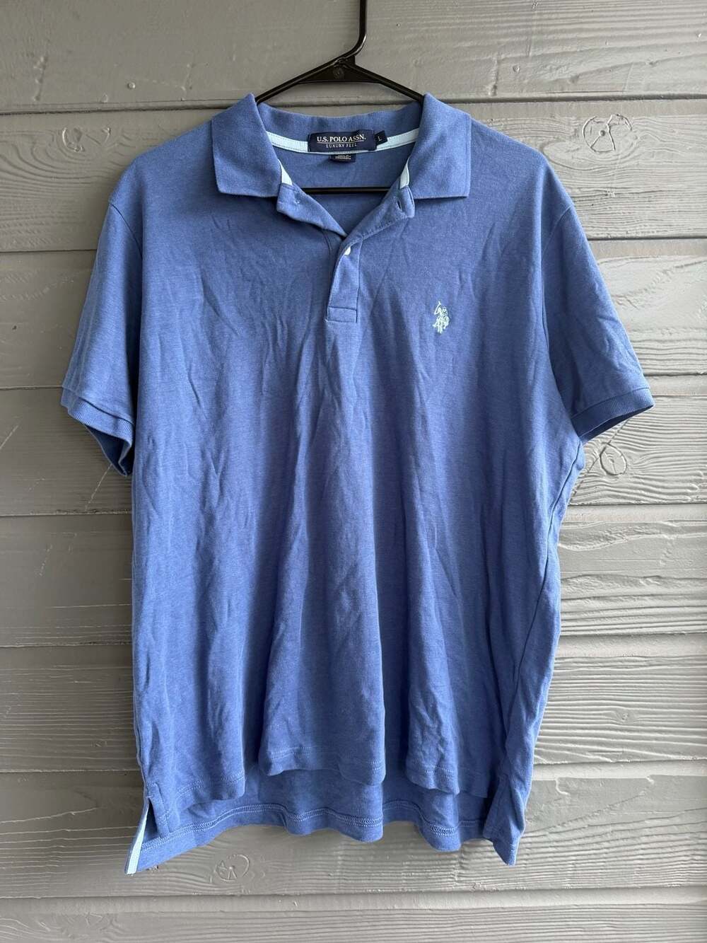 U.S. Polo Assn. Luxury Feel Men's Blue Short Sleeve Polo Shirt